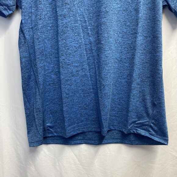 LEDING Workout Running Crew Neck T-Shirt Men Large Blue Dry-Fit Short Sleeve New - Picture 16 of 16